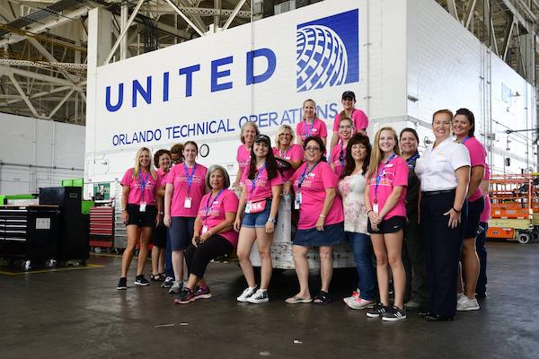 united airlines; female pilot; girls in aviation day; Orlando; girls in steam; mentoring